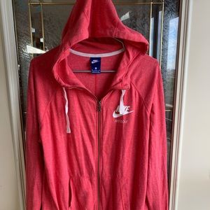 Nike lightweight full zip hooded sweatshirt